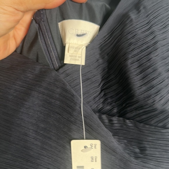 J crew navy blue slik maxi dress size 8p new whimsigoth - Picture 6 of 9